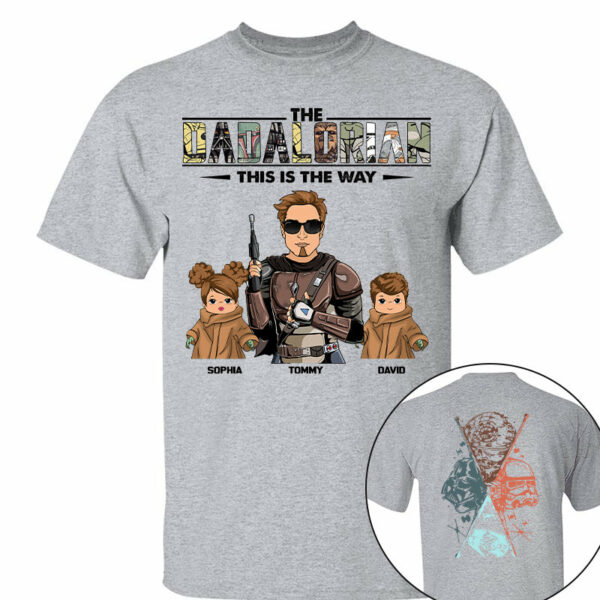 The Dadalorian This Is The Way - Personalized Two Sided T-Shirt Gift For Dad - Image 4