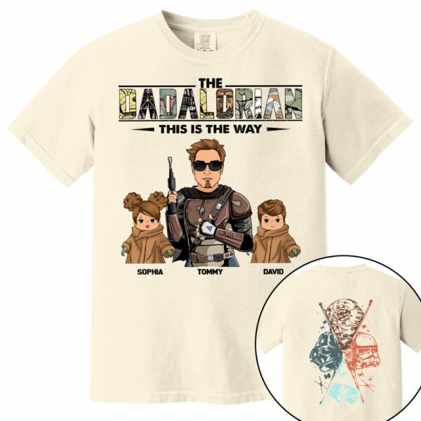 The Dadalorian This Is The Way - Personalized Two Sided T-Shirt Gift For Dad - Image 7