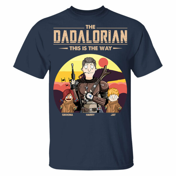 The Dadalorian This Is The Way - Tatooine Background With Kids Personalized Shirt - Image 4