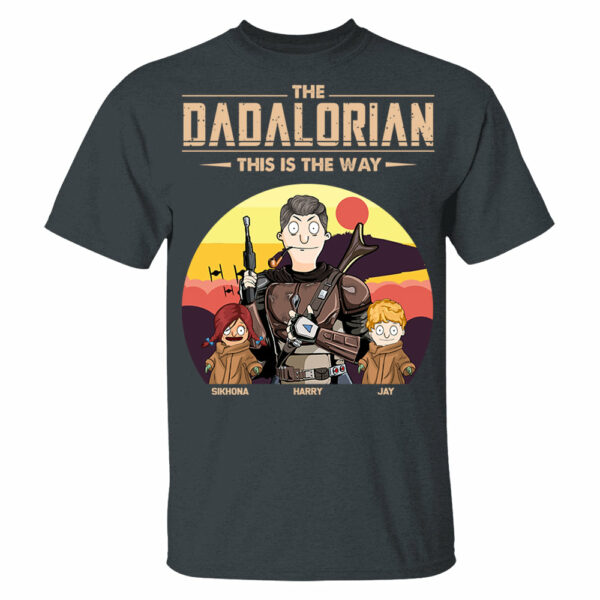 The Dadalorian This Is The Way - Tatooine Background With Kids Personalized Shirt - Image 3