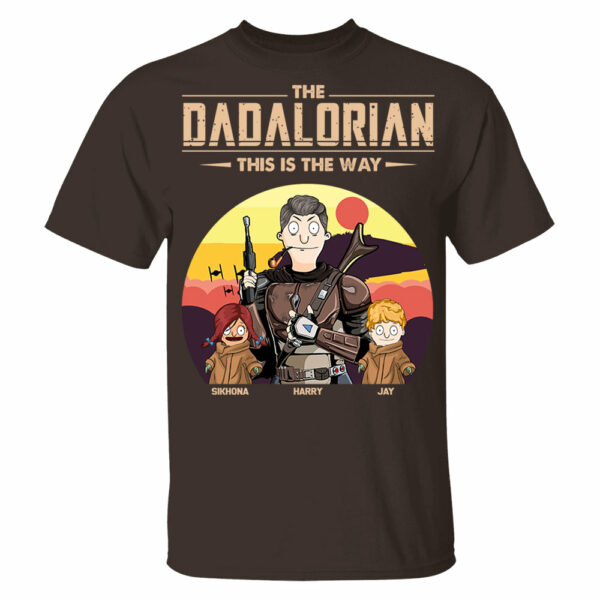 The Dadalorian This Is The Way - Tatooine Background With Kids Personalized Shirt - Image 5