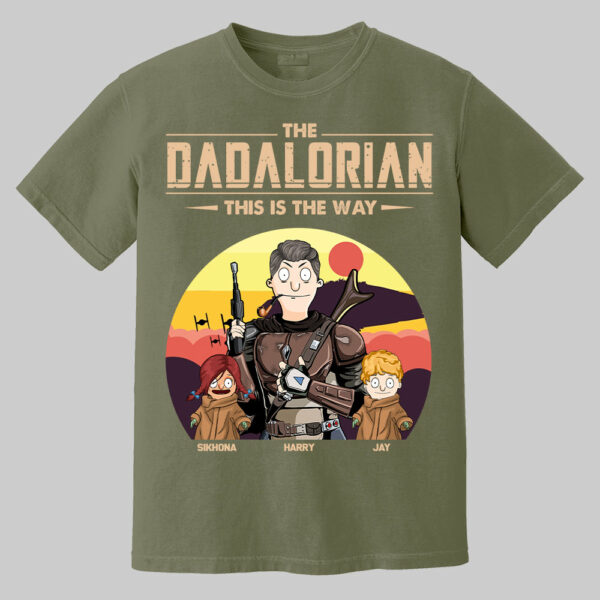 The Dadalorian This Is The Way - Tatooine Background With Kids Personalized Shirt - Image 9