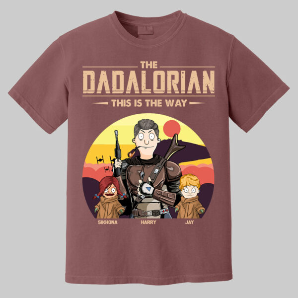 The Dadalorian This Is The Way - Tatooine Background With Kids Personalized Shirt - Image 11