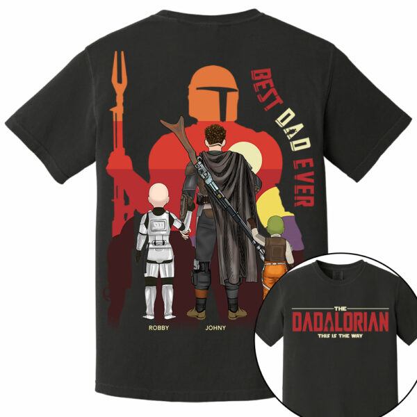 The Dadalorian This Is The Way, Best Dad Ever - Personalized Shirt Gift For Dad HIXX - Image 3