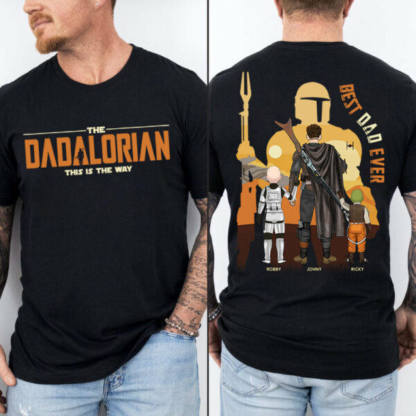 The Dadalorian This Is The Way, Best Dad Ever - Personalized Shirt Gift For Dad HIXX - Image 2
