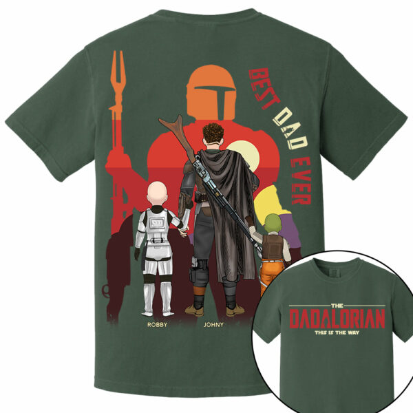 The Dadalorian This Is The Way, Best Dad Ever - Personalized Shirt Gift For Dad HIXX - Image 5