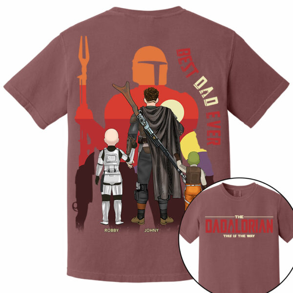The Dadalorian This Is The Way, Best Dad Ever - Personalized Shirt Gift For Dad HIXX - Image 4