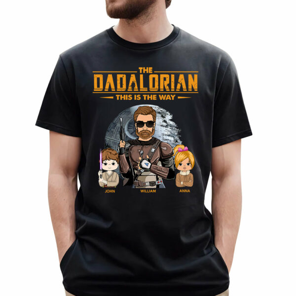 The Dadalorian This Is The Way Custom Shirt for Dad - Personalized Father's Day Gift - Image 3