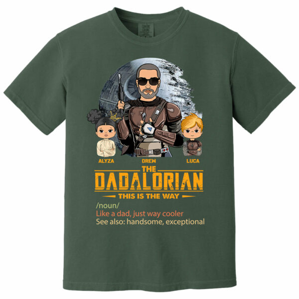 The Dadalorian This Is The Way, Custom Shirt for Dad, Personalized Father's Day Gift T1807 - Image 8