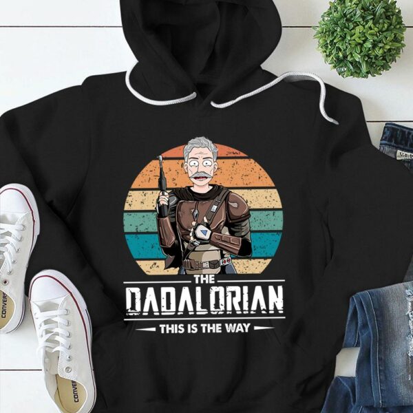 The Dadalorian This Is The Way Custom Shirt Gift For Dad Cartoon Art - Image 5
