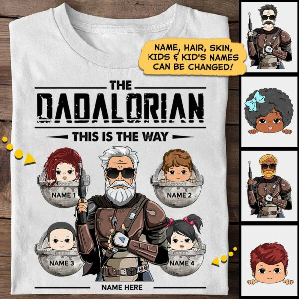 The Dadalorian This Is The Way Personalized Shirt | Best Father's Day Gift for Dad and Papa - Image 2