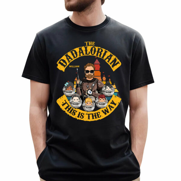 The Dadalorian This Is The Way Personalized Shirt For Dad - Custom Nickname With Kids - Image 2