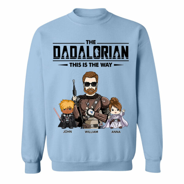 The Dadalorian This Is The Way Personalized Shirt Gift For Dad - Custom Nickname With Kids - Image 7