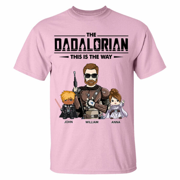 The Dadalorian This Is The Way Personalized Shirt Gift For Dad - Custom Nickname With Kids - Image 5