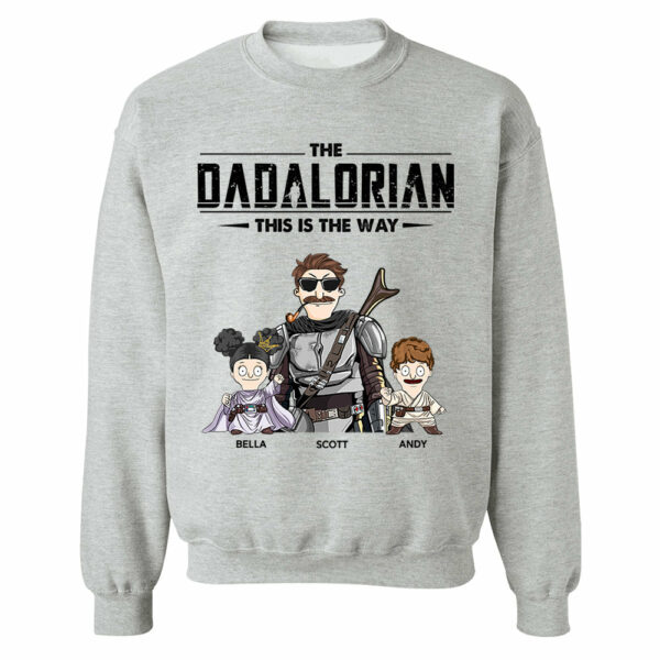 The Dadalorian This Is The Way Personalized Shirt Gift For Dad - Custom Nickname With Kids New - Image 8