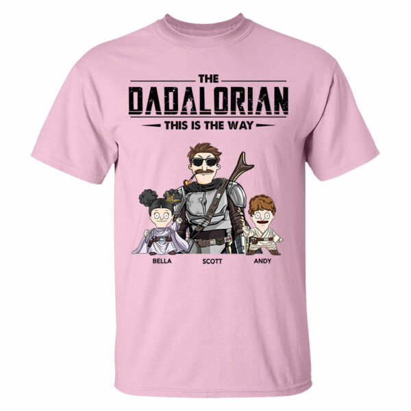 The Dadalorian This Is The Way Personalized Shirt Gift For Dad - Custom Nickname With Kids New - Image 6