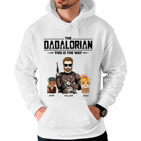 The Dadalorian This Is The Way Personalized Shirt Gift For Dad - Custom Nickname With Kids New - Image 3