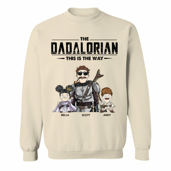 The Dadalorian This Is The Way Personalized Shirt Gift For Dad - Custom Nickname With Kids New - Image 9
