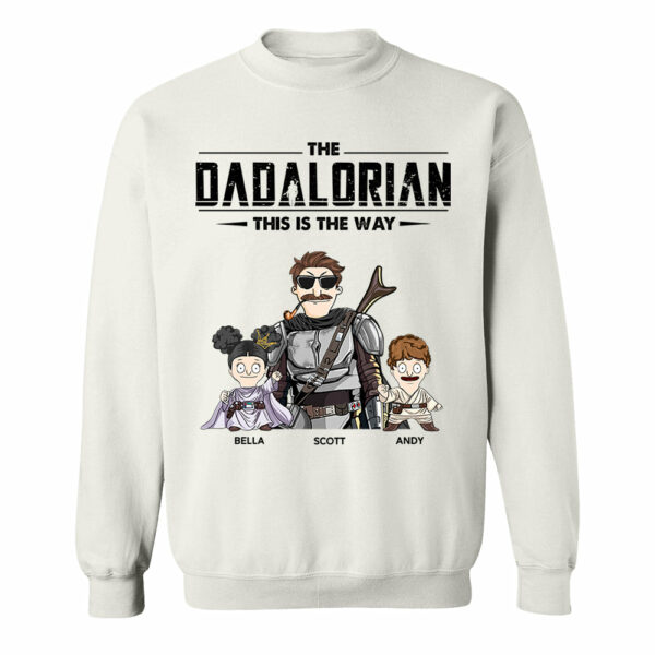 The Dadalorian This Is The Way Personalized Shirt Gift For Dad - Custom Nickname With Kids New - Image 7