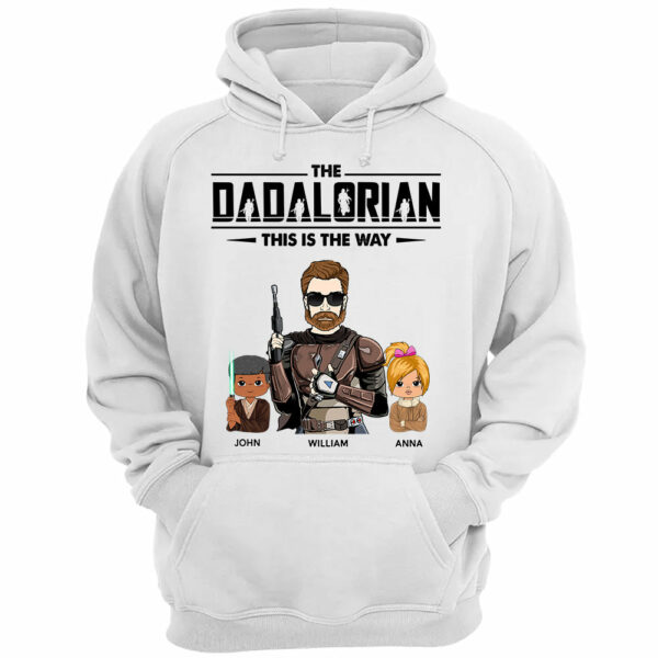 The Dadalorian This Is The Way Personalized Shirt Gift For Dad - Custom Nickname With Kids New - Image 4
