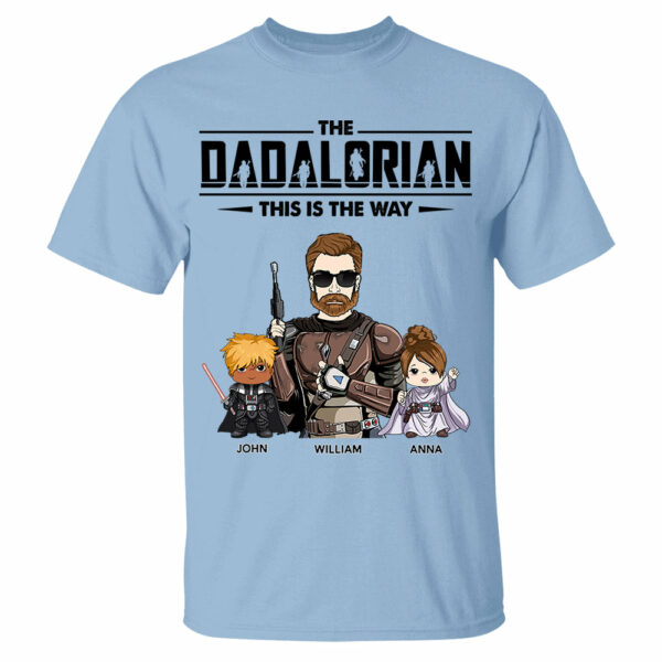 The Dadalorian This Is The Way Personalized Shirt Gift For Dad - Custom Nickname With Kids - Image 6