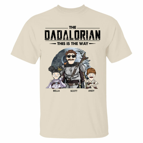 The Dadalorian This Is The Way Personalized Shirt Gift For Dad - Custom Nickname With Kids Vr2 New - Image 4