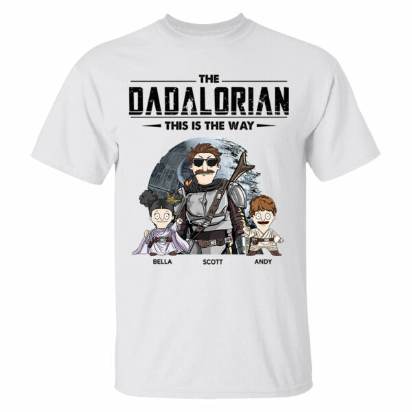 The Dadalorian This Is The Way Personalized Shirt Gift For Dad - Custom Nickname With Kids Vr2 New - Image 2