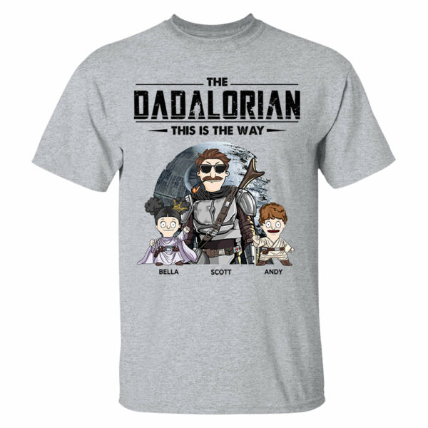 The Dadalorian This Is The Way Personalized Shirt Gift For Dad - Custom Nickname With Kids Vr2 New - Image 3