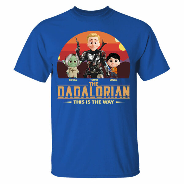 The Dadalorian This Is The Way, Personalized Tatooine Sunset Background Shirt Gift For Dad T1807 - Image 6