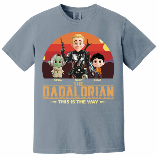 The Dadalorian This Is The Way, Personalized Tatooine Sunset Background Shirt Gift For Dad T1807 - Image 12