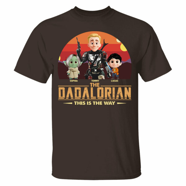 The Dadalorian This Is The Way, Personalized Tatooine Sunset Background Shirt Gift For Dad T1807 - Image 5