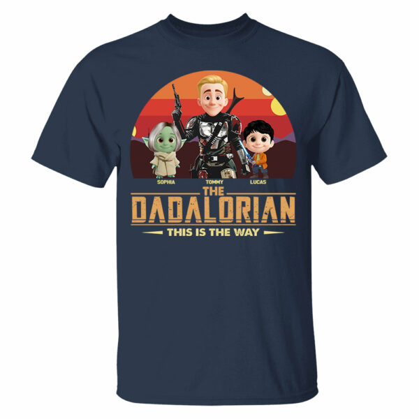 The Dadalorian This Is The Way, Personalized Tatooine Sunset Background Shirt Gift For Dad T1807 - Image 3
