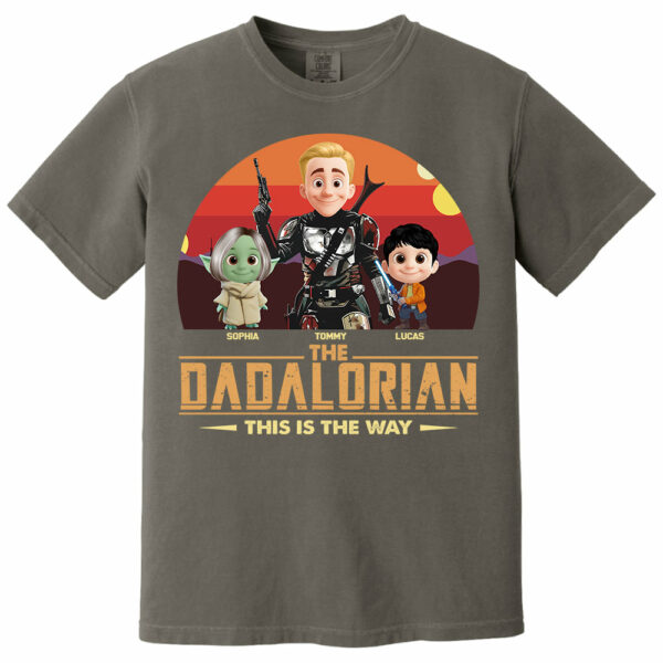 The Dadalorian This Is The Way, Personalized Tatooine Sunset Background Shirt Gift For Dad T1807 - Image 9