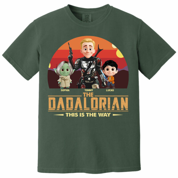 The Dadalorian This Is The Way, Personalized Tatooine Sunset Background Shirt Gift For Dad T1807 - Image 11