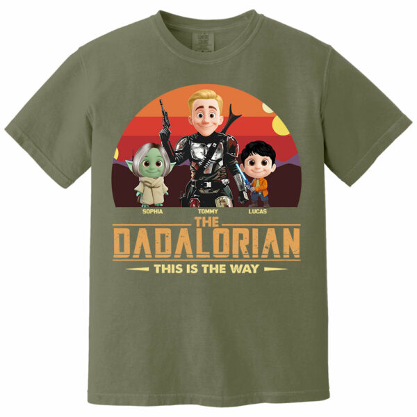 The Dadalorian This Is The Way, Personalized Tatooine Sunset Background Shirt Gift For Dad T1807 - Image 13