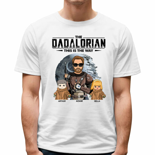 The Dadalorian With Kids - Personalized Shirt Gift For Dad Mom - Image 2