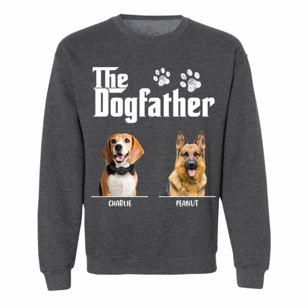 The Dog Father Personalized Custom Photo Dog Dad Shirt Basic Tee - Image 7