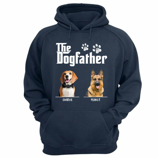 The Dog Father Personalized Custom Photo Dog Dad Shirt Basic Tee - Image 11