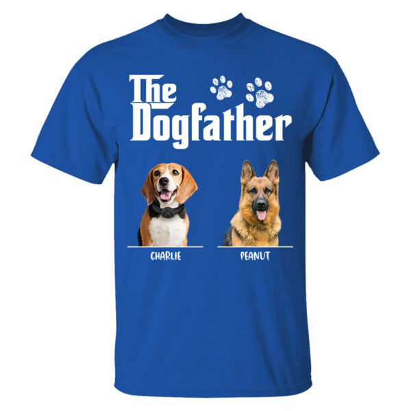 The Dog Father Personalized Custom Photo Dog Dad Shirt Basic Tee - Image 4