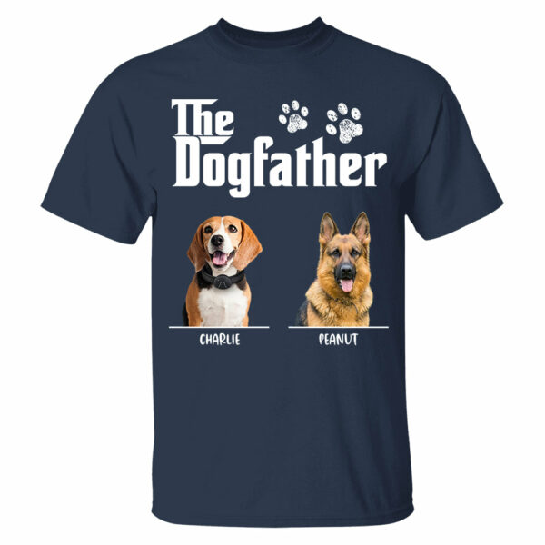 The Dog Father Personalized Custom Photo Dog Dad Shirt Basic Tee - Image 3