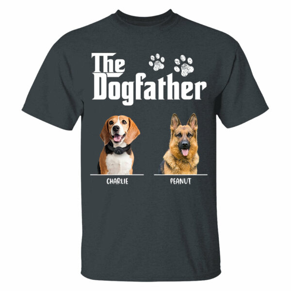 The Dog Father Personalized Custom Photo Dog Dad Shirt Basic Tee - Image 2