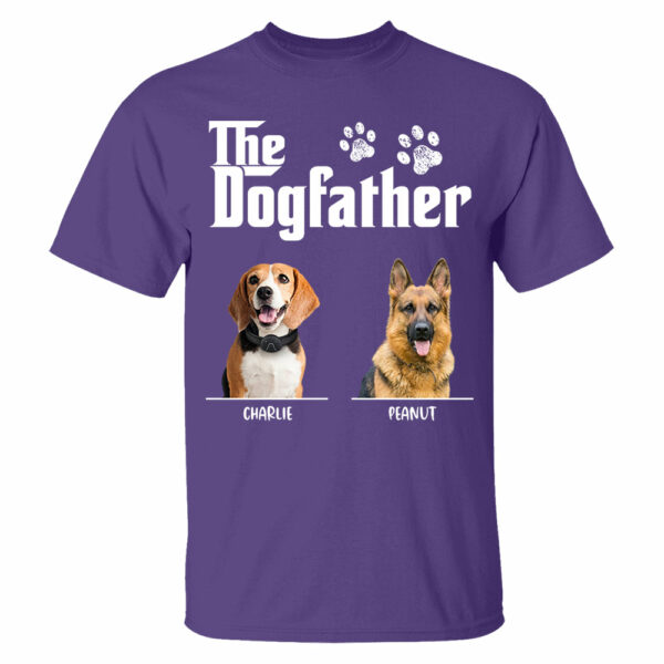 The Dog Father Personalized Custom Photo Dog Dad Shirt Basic Tee - Image 5