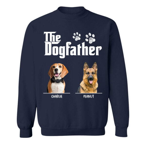 The Dog Father Personalized Custom Photo Dog Dad Shirt Basic Tee - Image 8