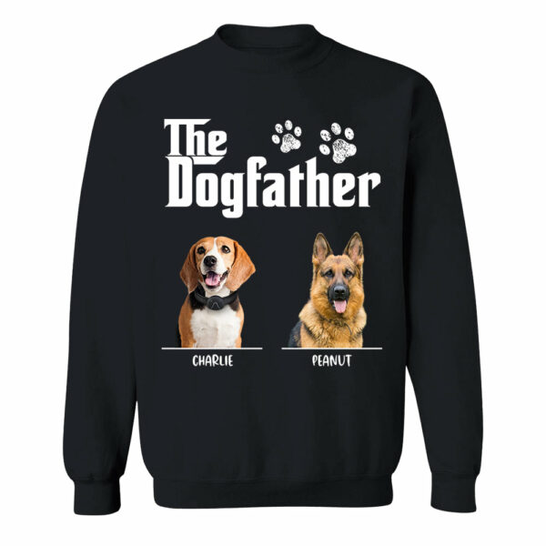 The Dog Father Personalized Custom Photo Dog Dad Shirt Basic Tee - Image 6