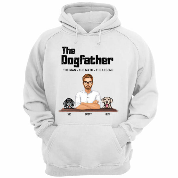 The Dogfather The Man The Myth The Legend Custom Shirt Gift For Dog Dad Dog Lovers - Image 3