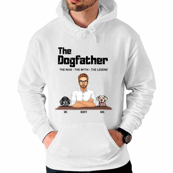 The Dogfather The Man The Myth The Legend Custom Shirt Gift For Dog Dad Dog Lovers - Image 4