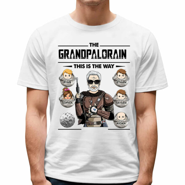 The Grandpalorian This Is The Way T-Shirt: Unique Father's Day Gift for Grandpa - Image 3