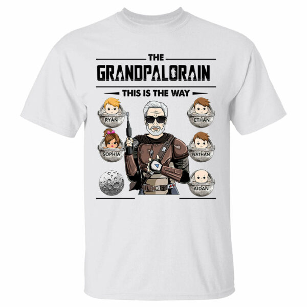 The Grandpalorian This Is The Way T-Shirt: Unique Father's Day Gift for Grandpa - Image 2