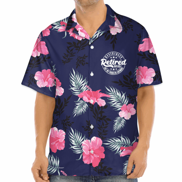 The Legend Has Officially Retired - Personalized Retirement Hibiscus Hawaiian Shirt Gift For Grandpa - Image 4