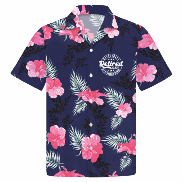 The Legend Has Officially Retired - Personalized Retirement Hibiscus Hawaiian Shirt Gift For Grandpa - Image 3